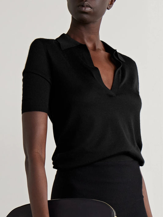 Frank Cashmere And Silk-blend Polo Shirt