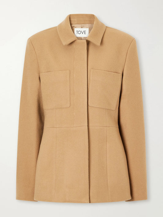 TOVE Eton Paneled Wool And Cashmere-blend Felt Jacket