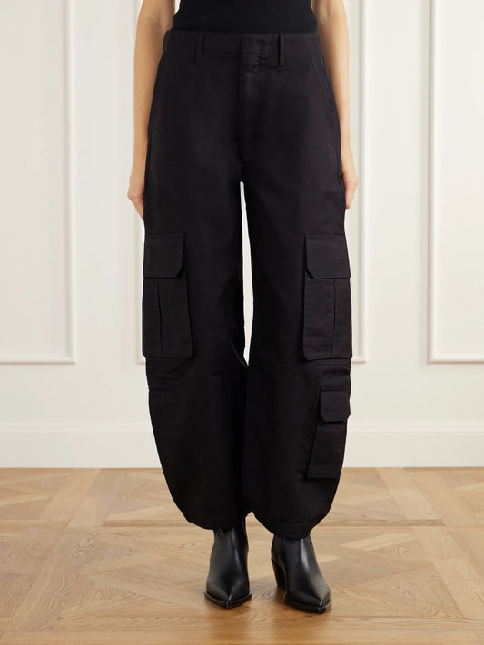 AGOLDE Ambika Utility Cotton-sateen Barrel-leg Pants