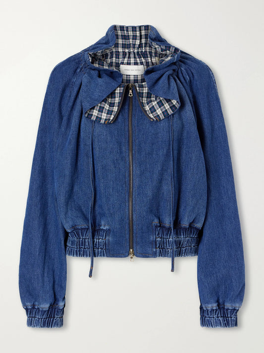 Dries Van Noten Gathered Denim Jacket