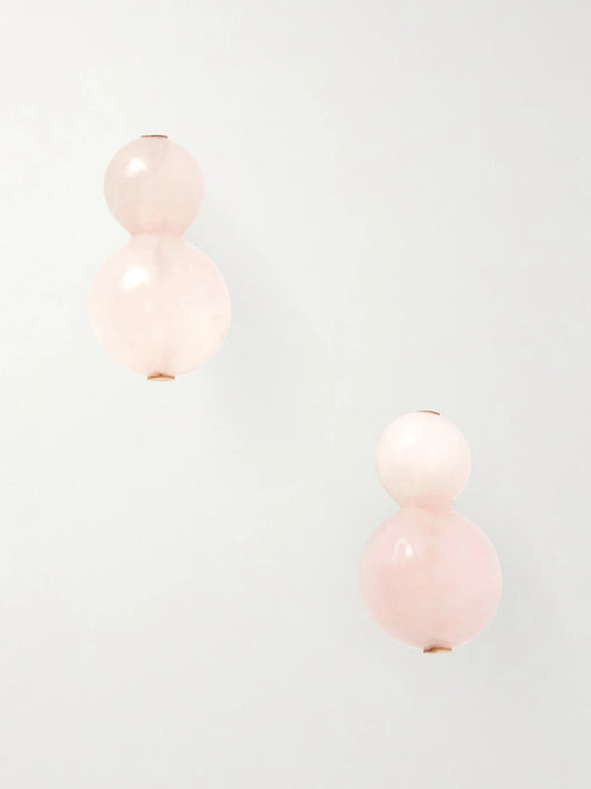 Cara Rose Quartz Earrings