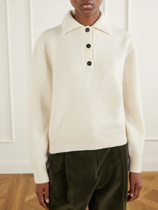 RÓHE Wool And Cashmere-blend Polo Sweater