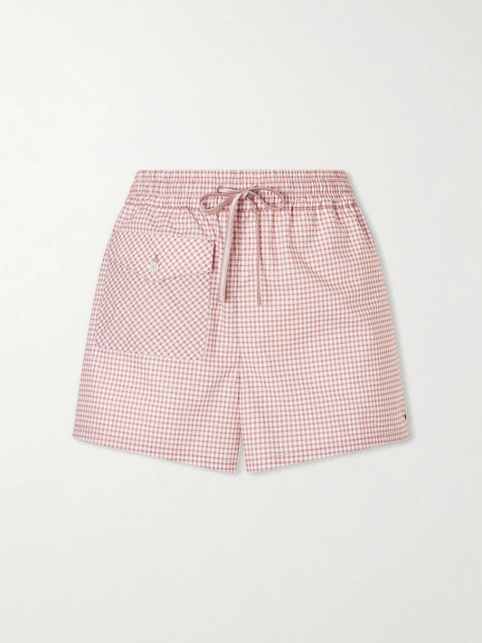 Checked Cotton-poplin Shorts
