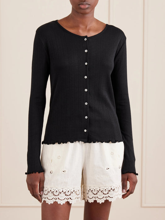 Edie Open-knit Organic Cotton Cardigan