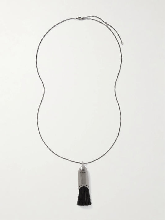 LEMAIRE Personal Brush Silver-tone And Horse Hair Necklace