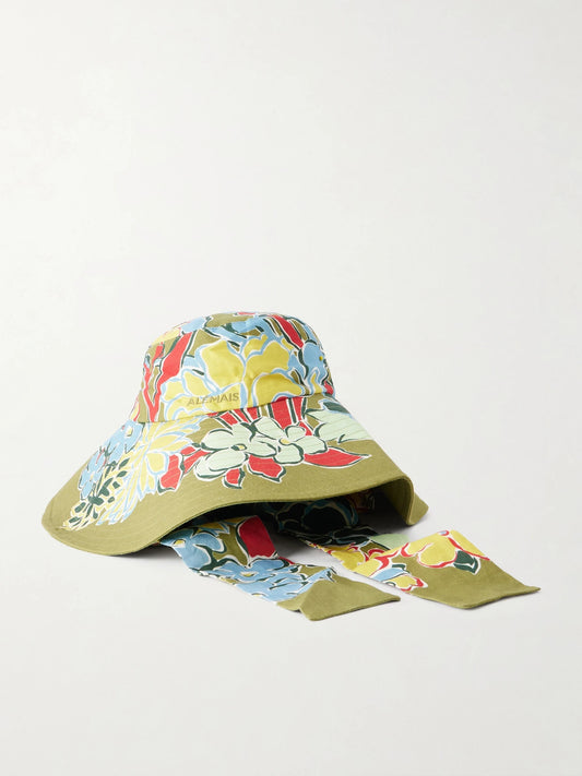ALÉMAIS Solstice Printed Linen Bucket Hat