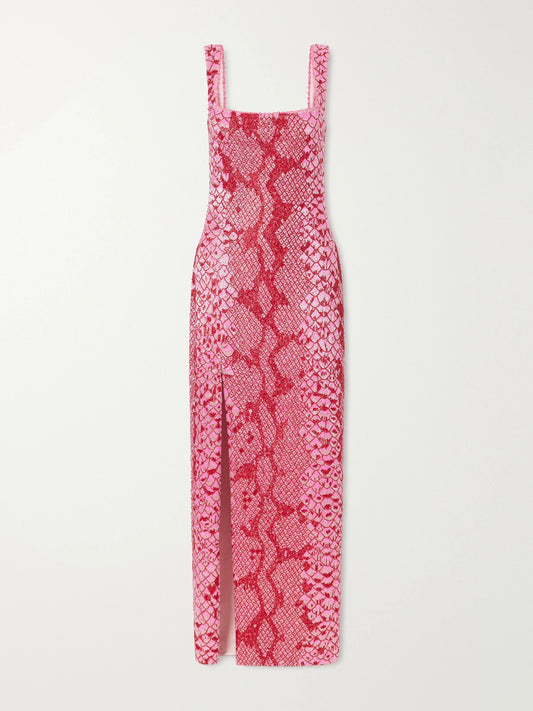 Clio Peppiatt Medusa Embellished Stretch-tulle Gown