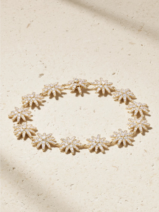 Starburst 18-karat Gold Diamond Bracelet
