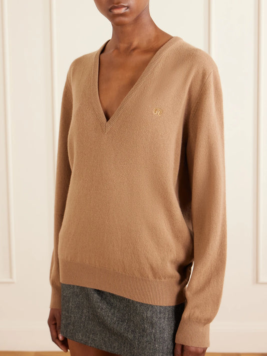 Highland Embroidered Wool And Cashmere-blend Sweater