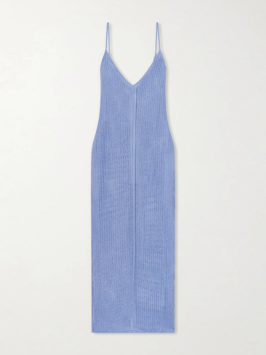 Luna Open-knit Midi Dress
