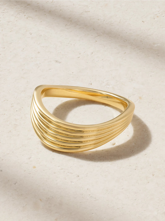 Stream Lines Wave 18-karat Gold Ring