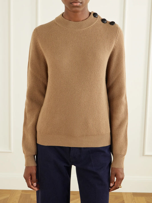 BLAZÉ Milano Racka Ribbed Wool And Cashmere-blend Sweater
