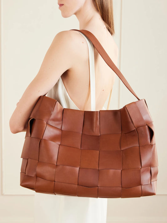 Woven Leather Tote