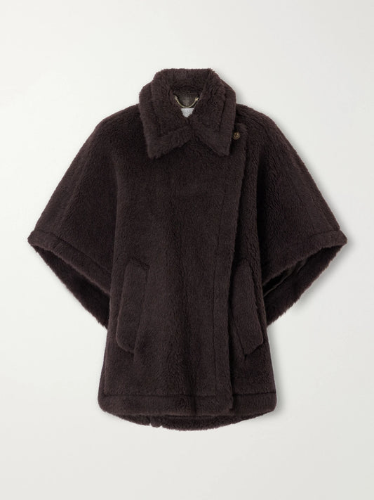 Max Mara Tebe Alpaca, Wool And Silk-blend Fleece Cape