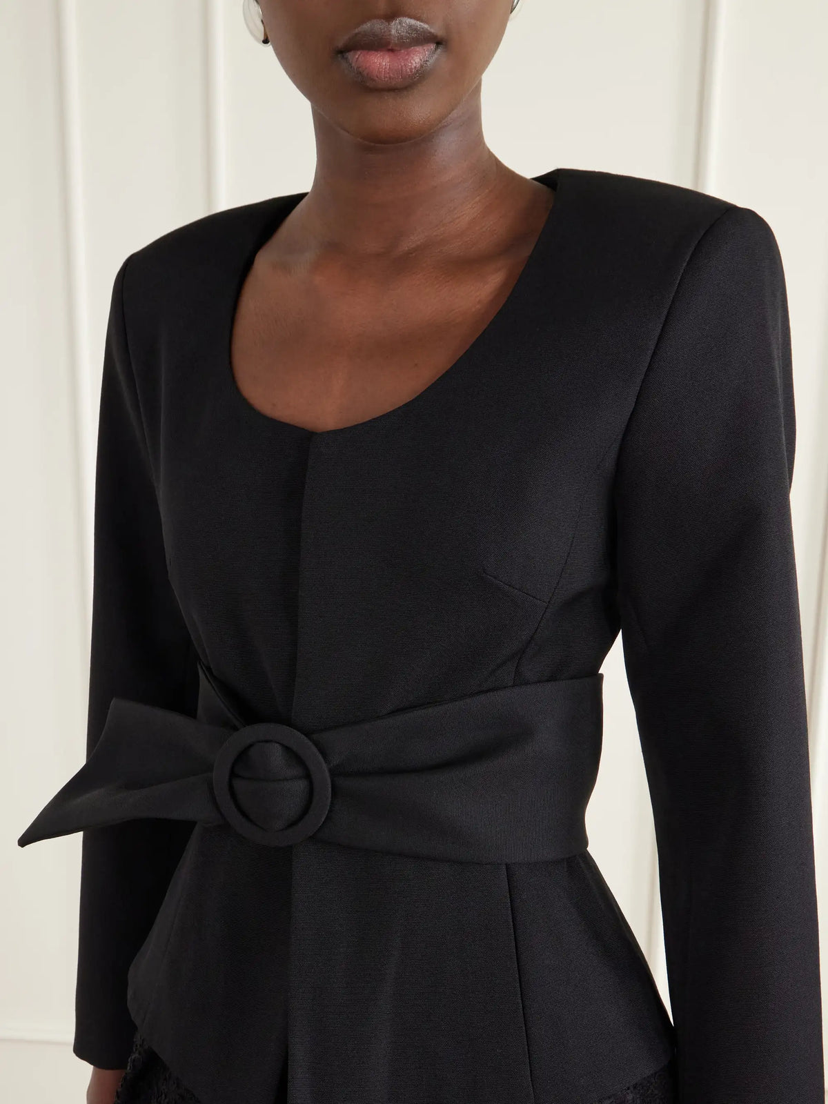 Jacquemus La Veste Miami Belted Wool-crepe Blazer