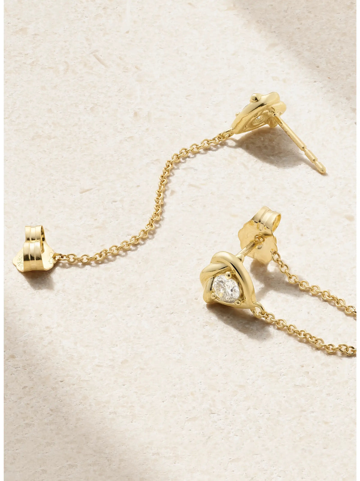 Tie The Knot 10-karat Gold Diamond Earrings