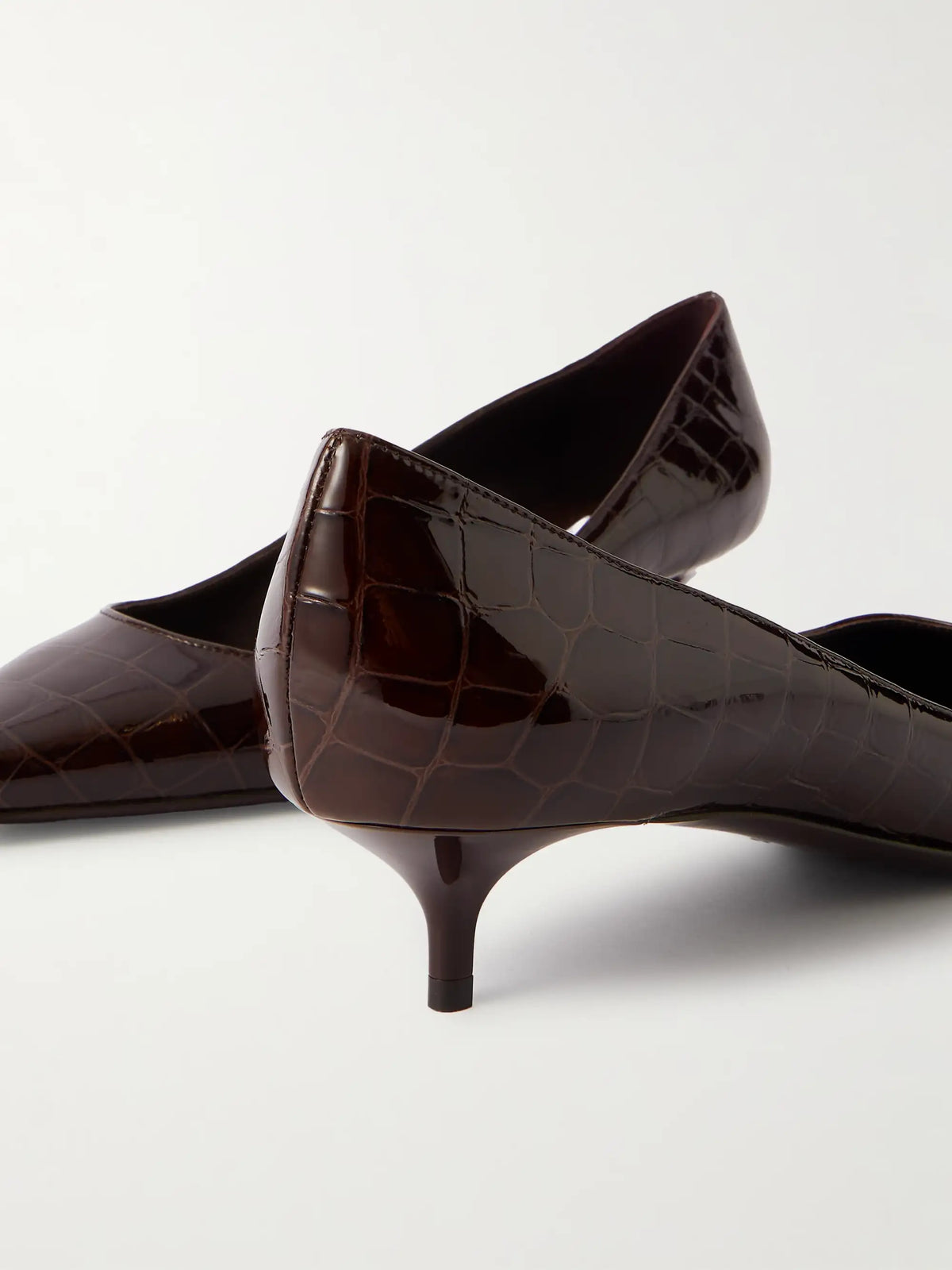 Amelia Croc-effect Leather Pumps