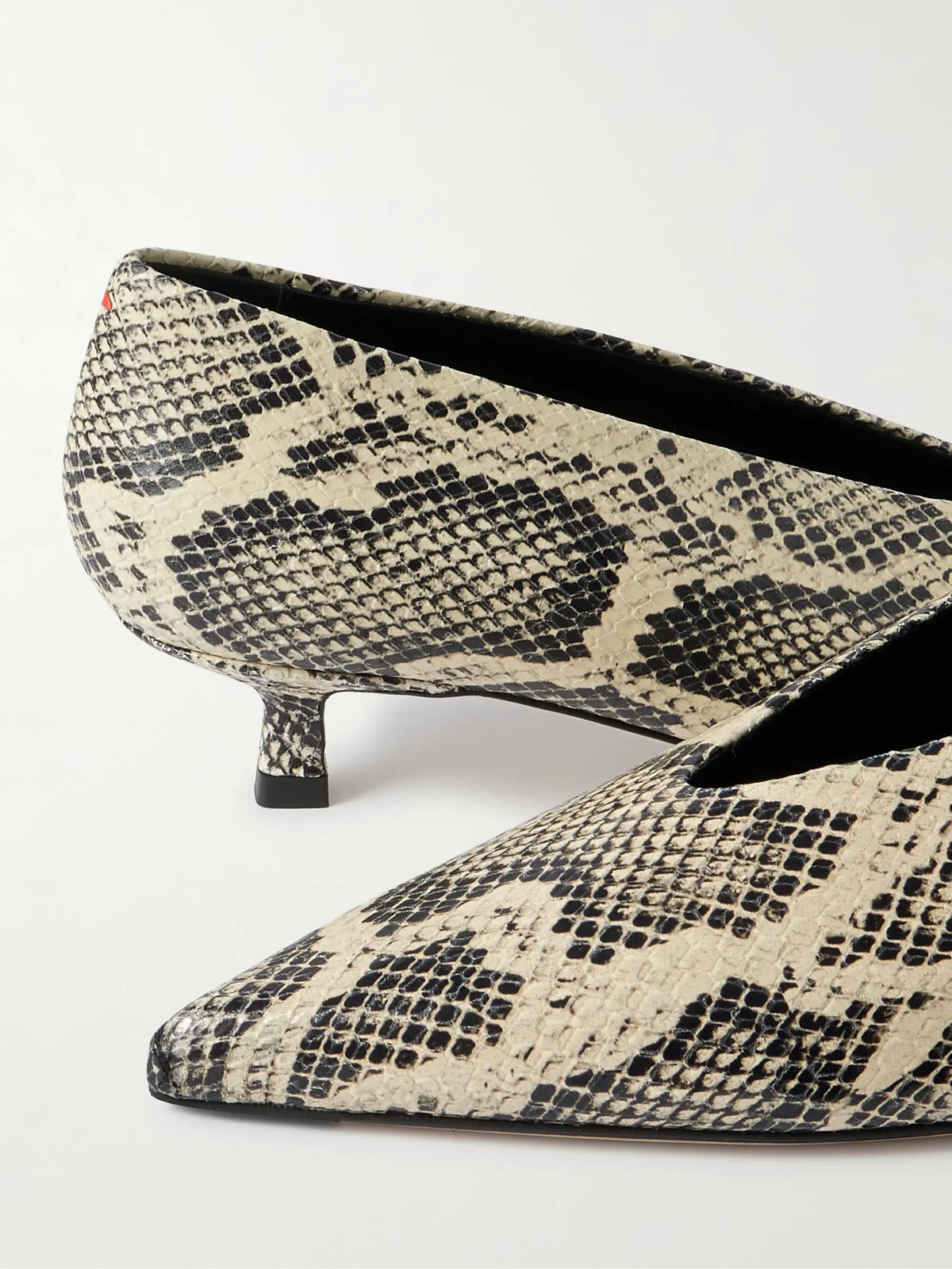 Clara Snake-effect Leather Pumps