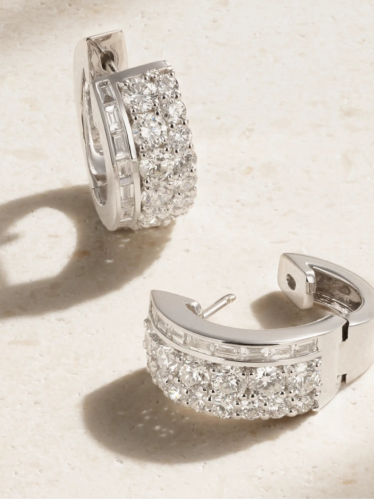Lola 18-karat White Gold Diamond Hoop Earrings