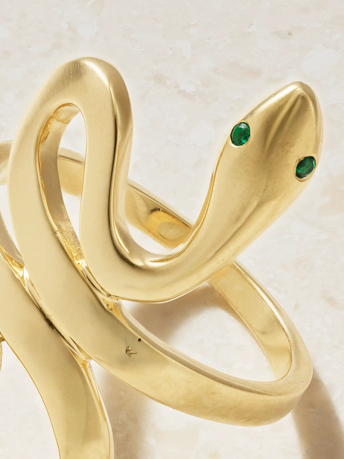 Ileana Makri Slither Snake 18-karat Gold Emerald Ring