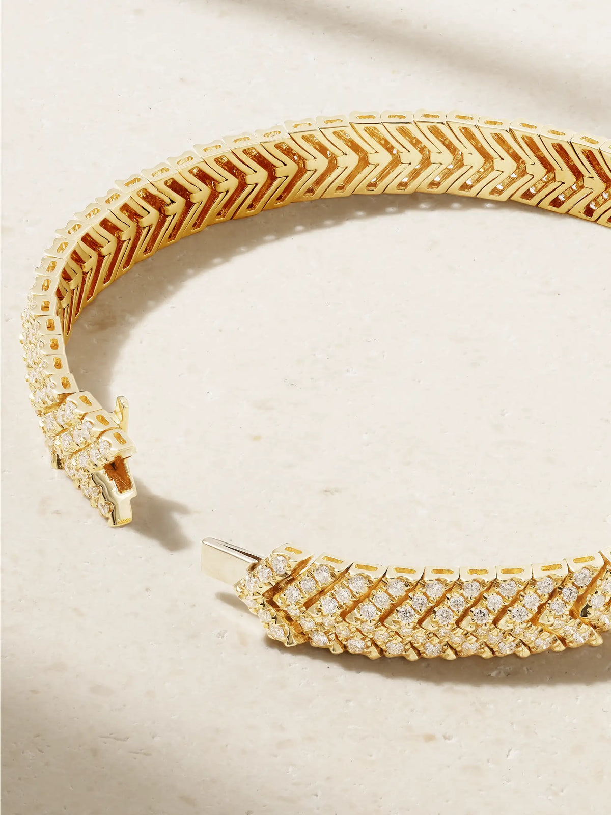 Zipper 18-karat Gold Diamond Bracelet