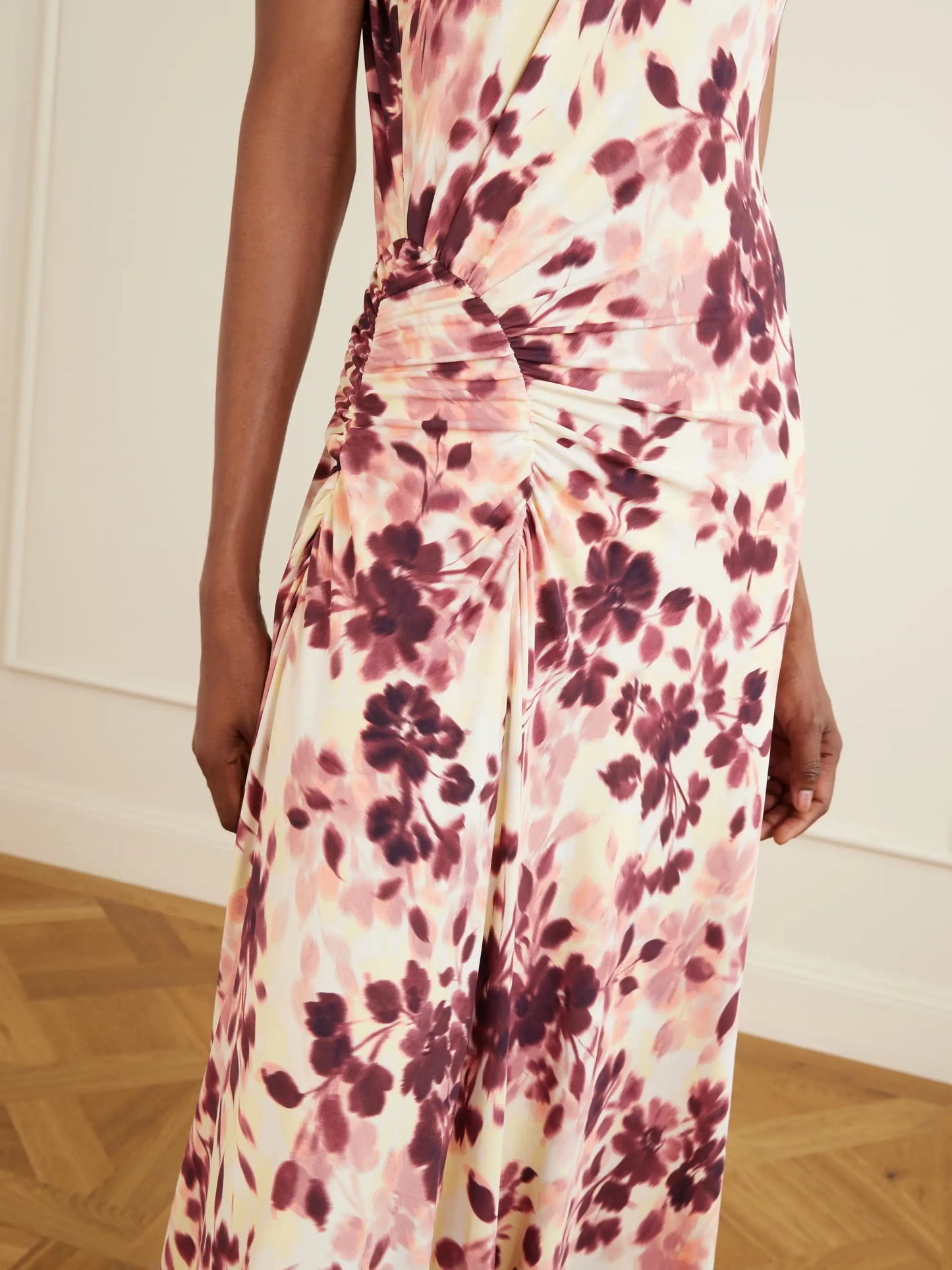 Cerin Printed Jersey Halterneck Gown