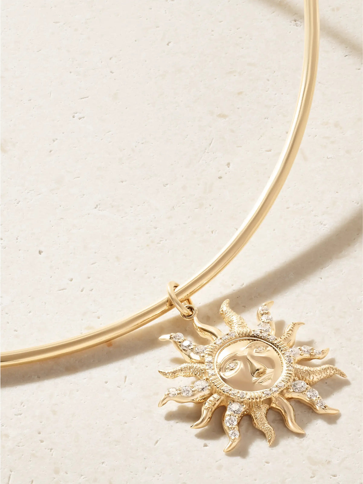 El Sol 14-karat Gold Diamond Pendant Necklace