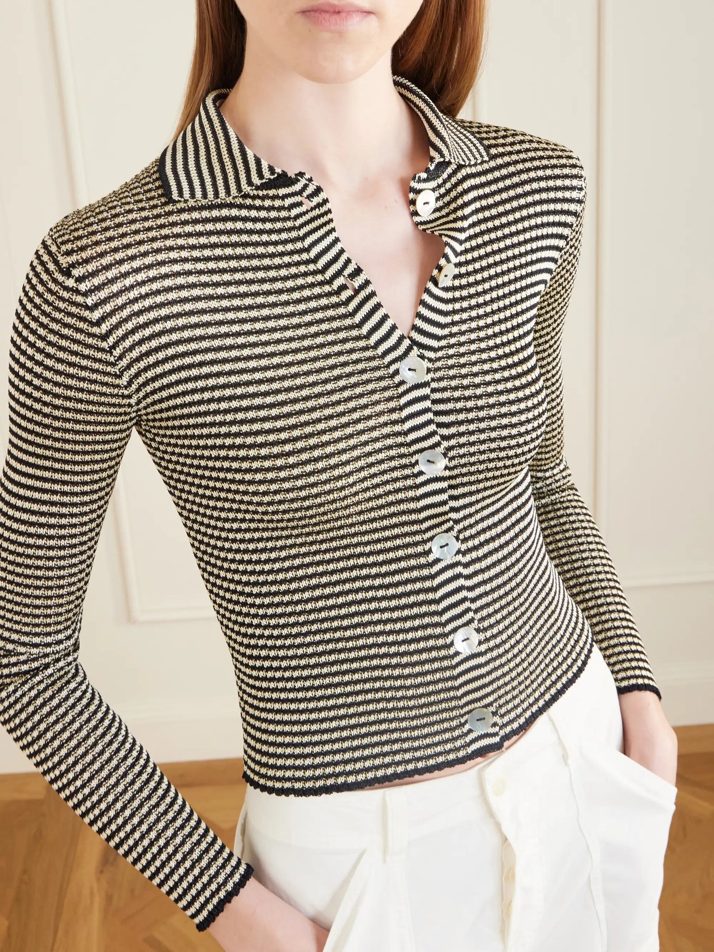 Striped Knitted Cardigan