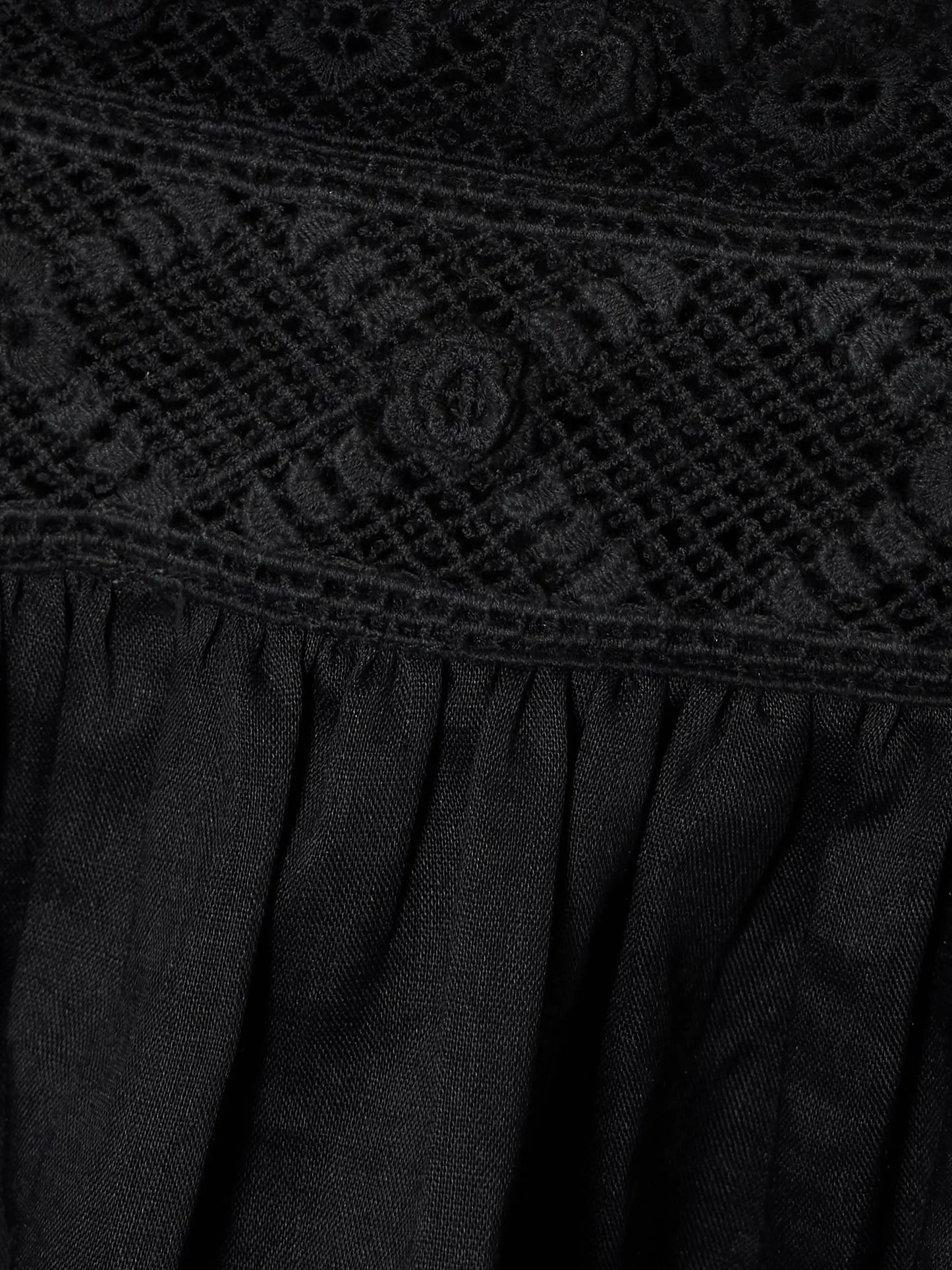 Aphra Crochet-trimmed Ramie Top