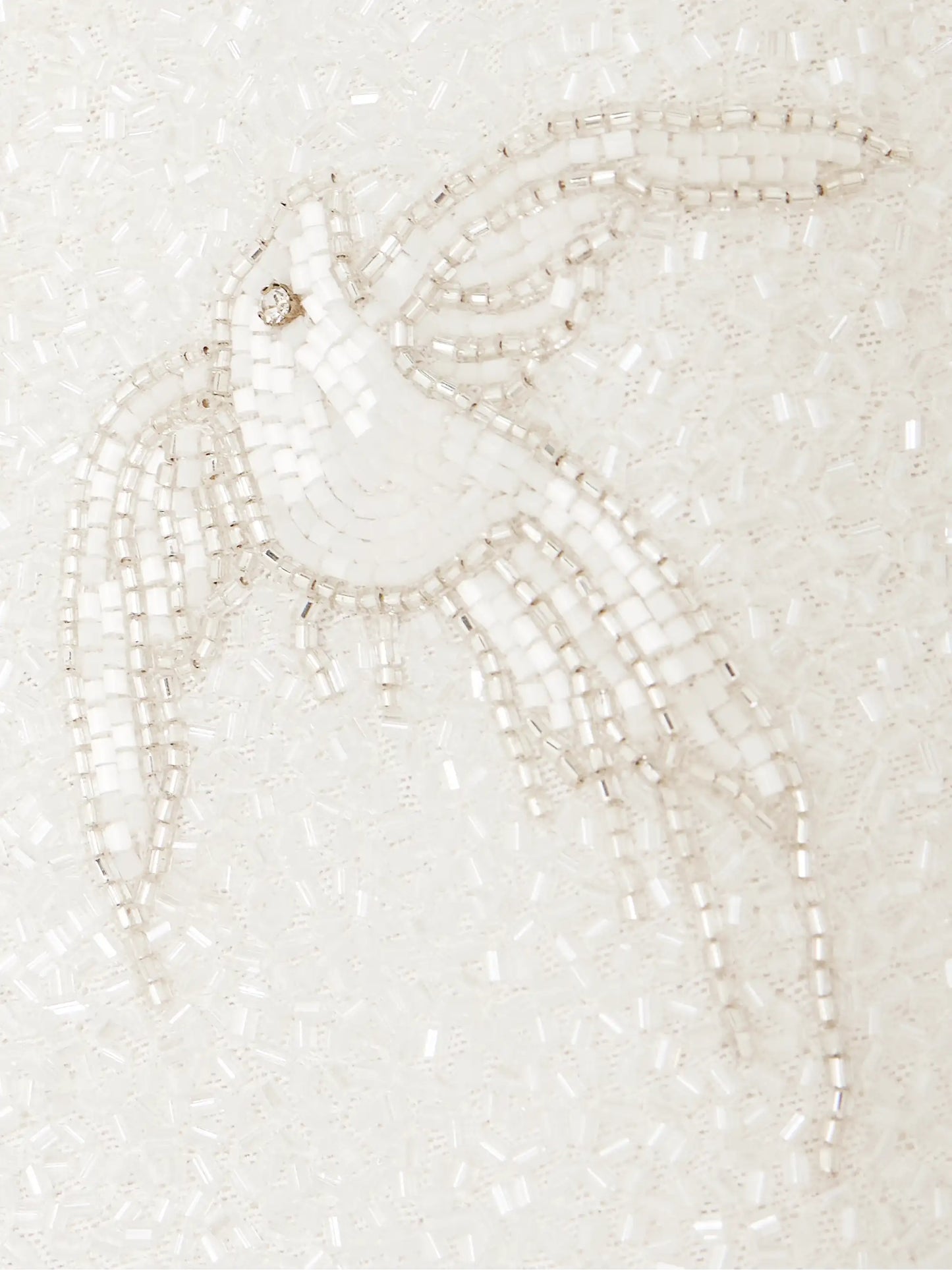 Snowdrop Embellished Beaded Stretch-tulle Mini Dress