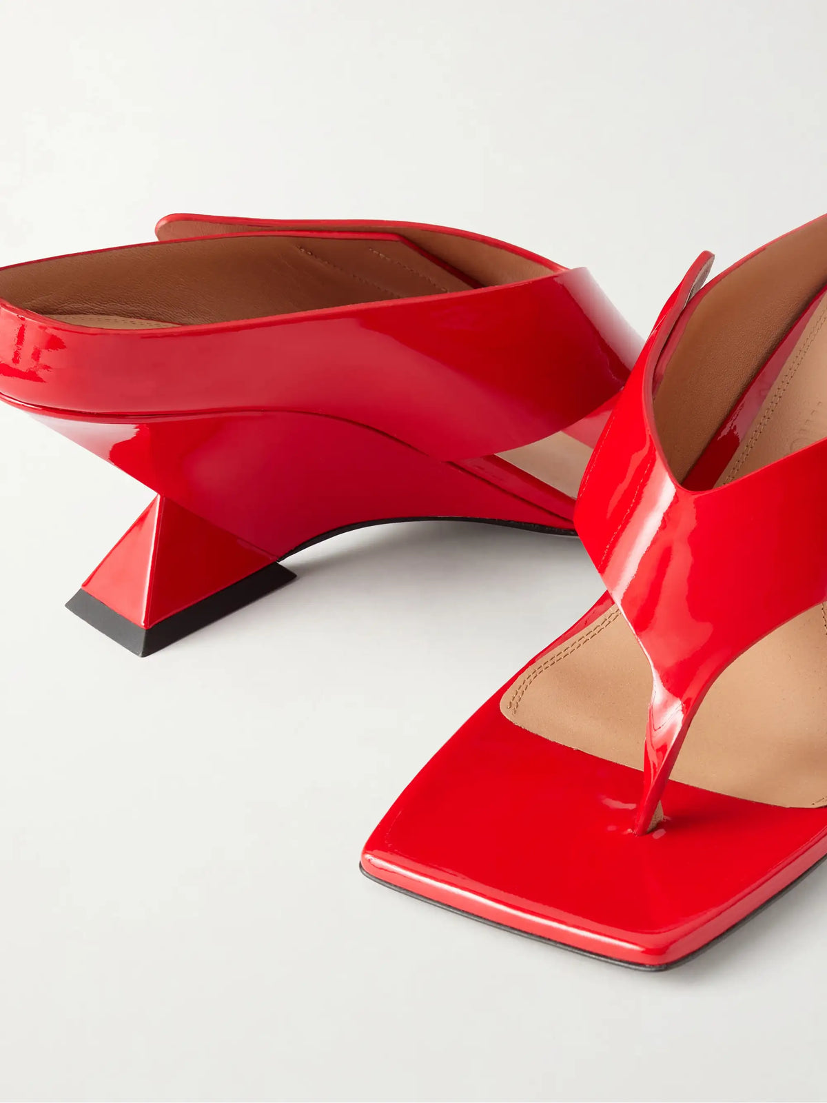 Cheope 65 Leather Wedge Thong Sandals