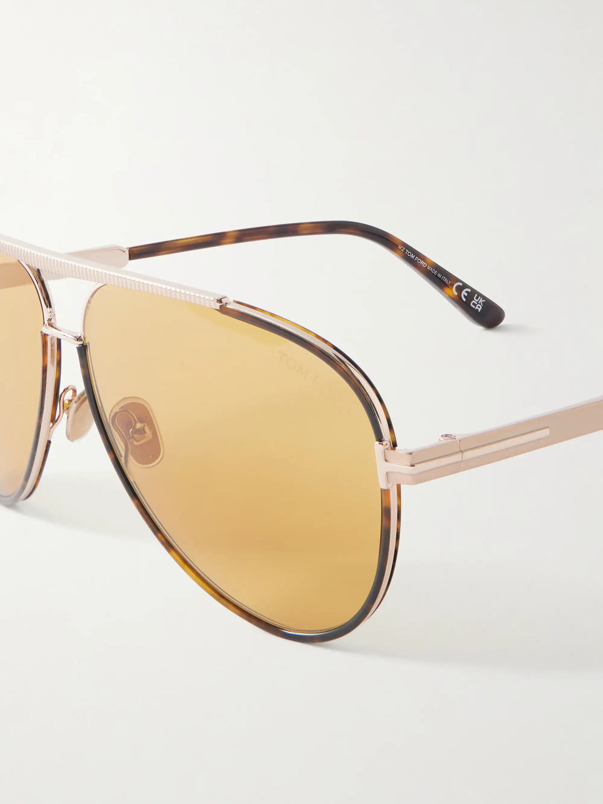 Rupert-02 Aviator-style Tortoiseshell And Metal Sunglasses