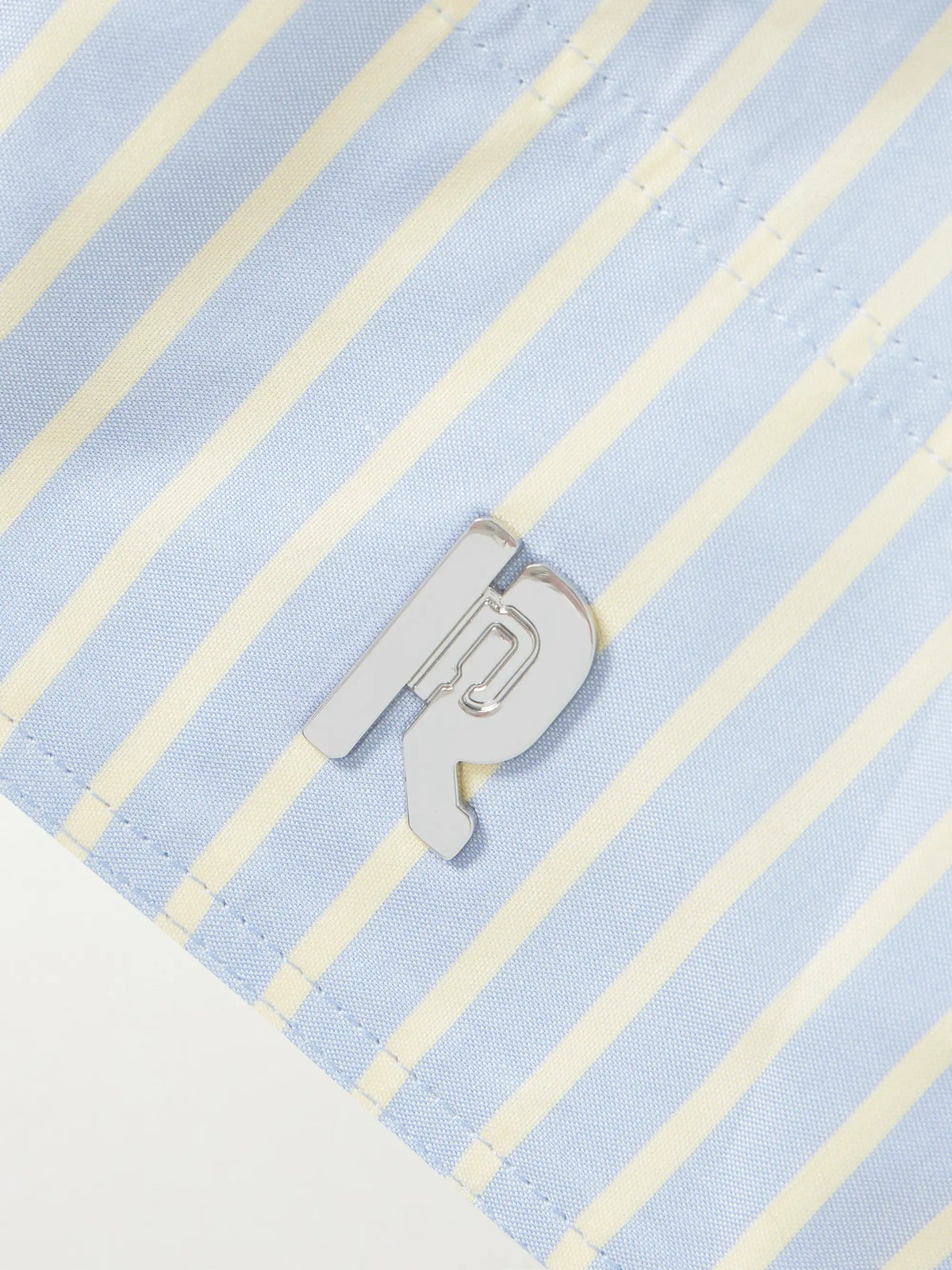 Embellished Pleated Striped Cotton-poplin Mini Skirt