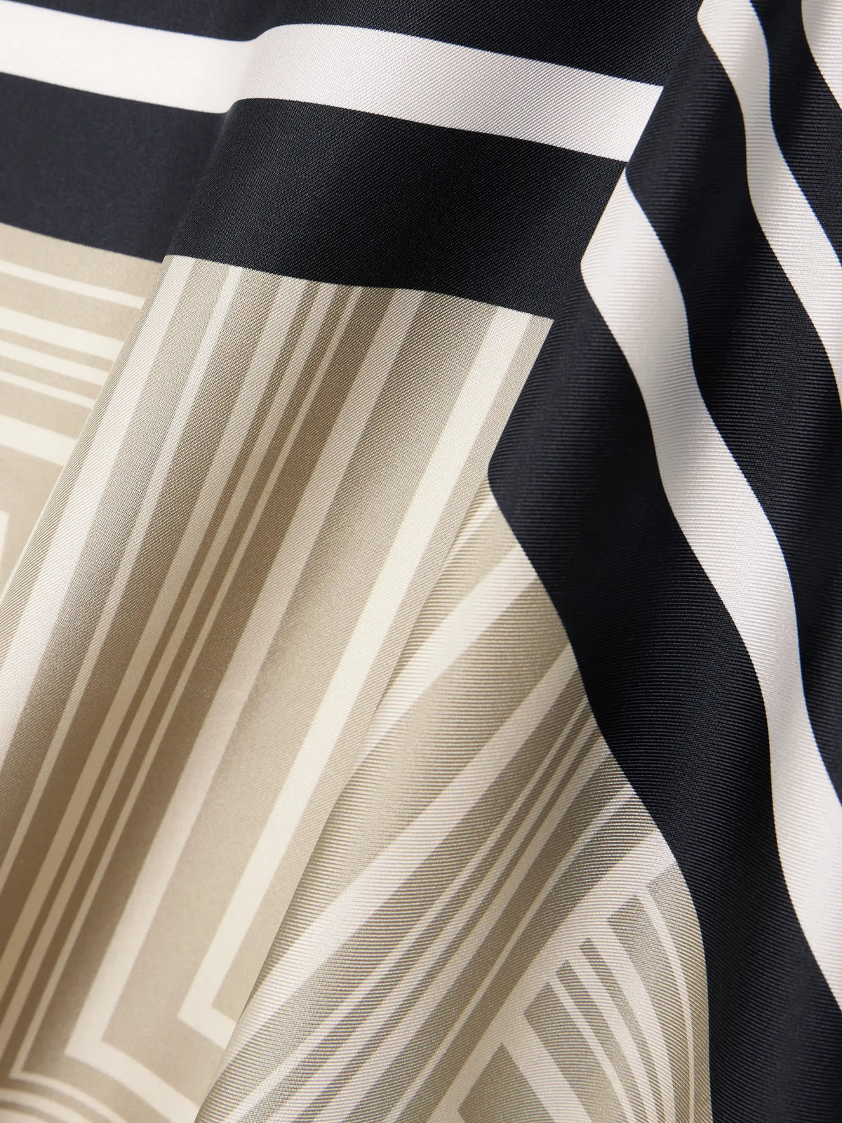 Nixie Striped Silk Satin-twill Pareo