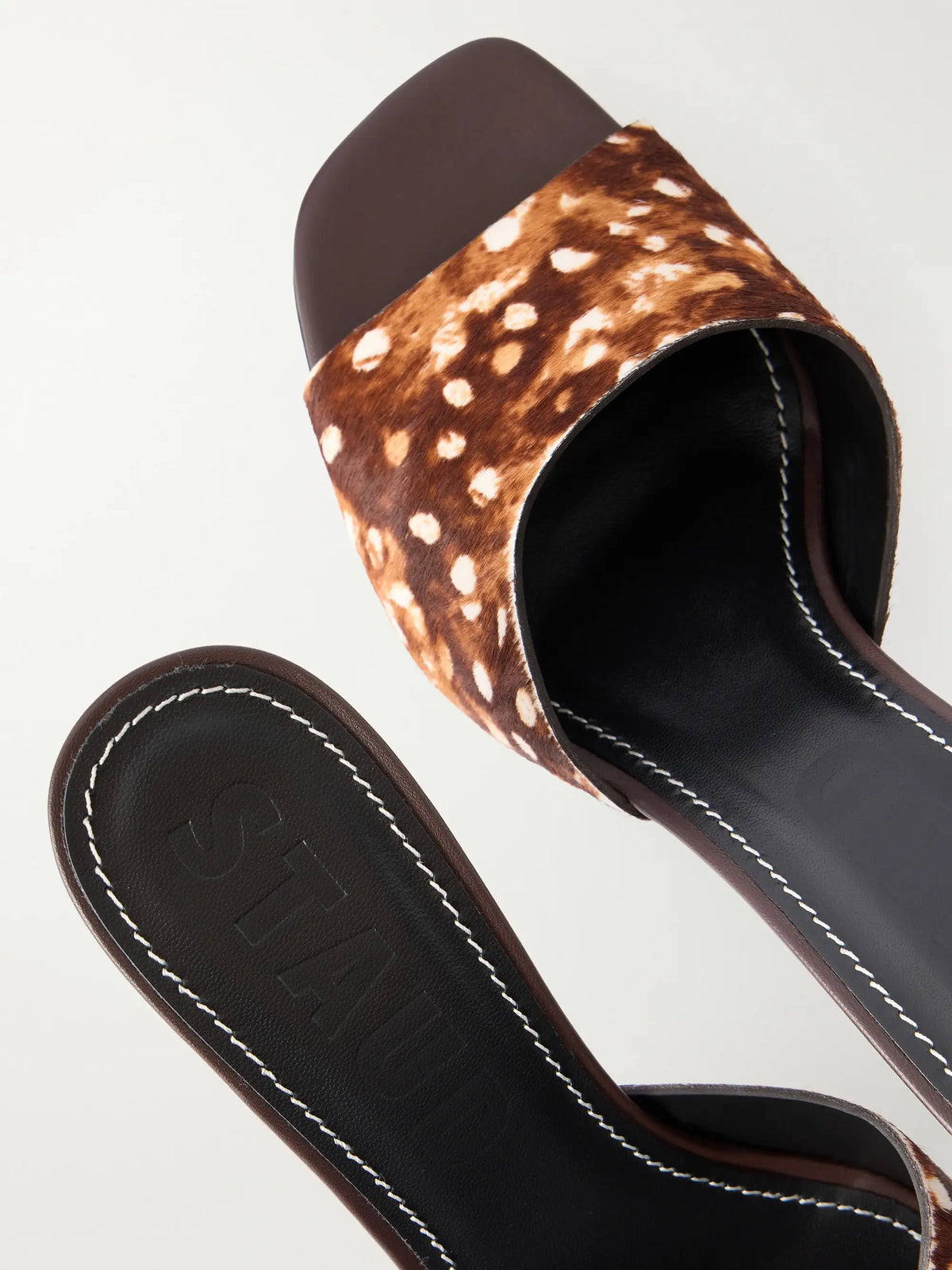 STAUD Bea Calf Hair Mules
