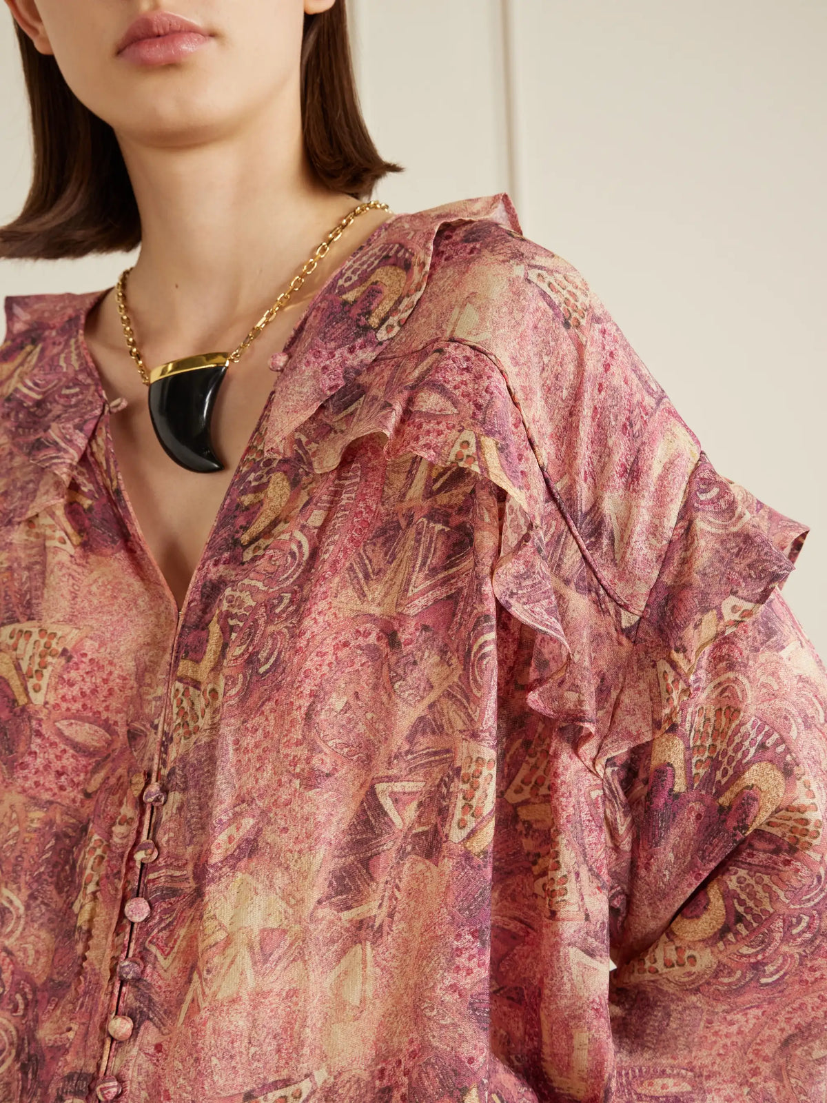 ISABEL MARANT Charis Silk-chiffon Blouse