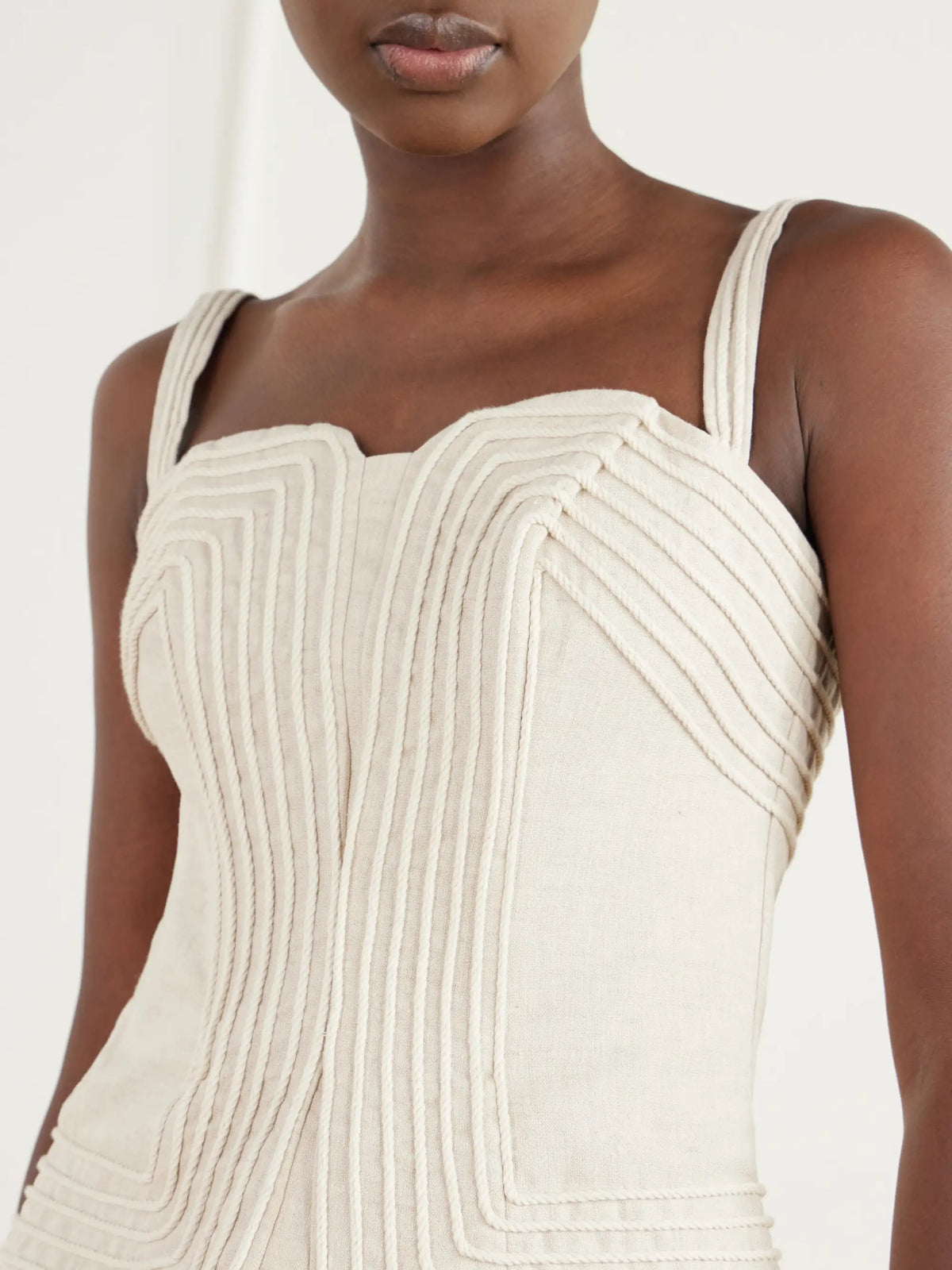 Andres Otalora Encontre Corded Linen-woven Top