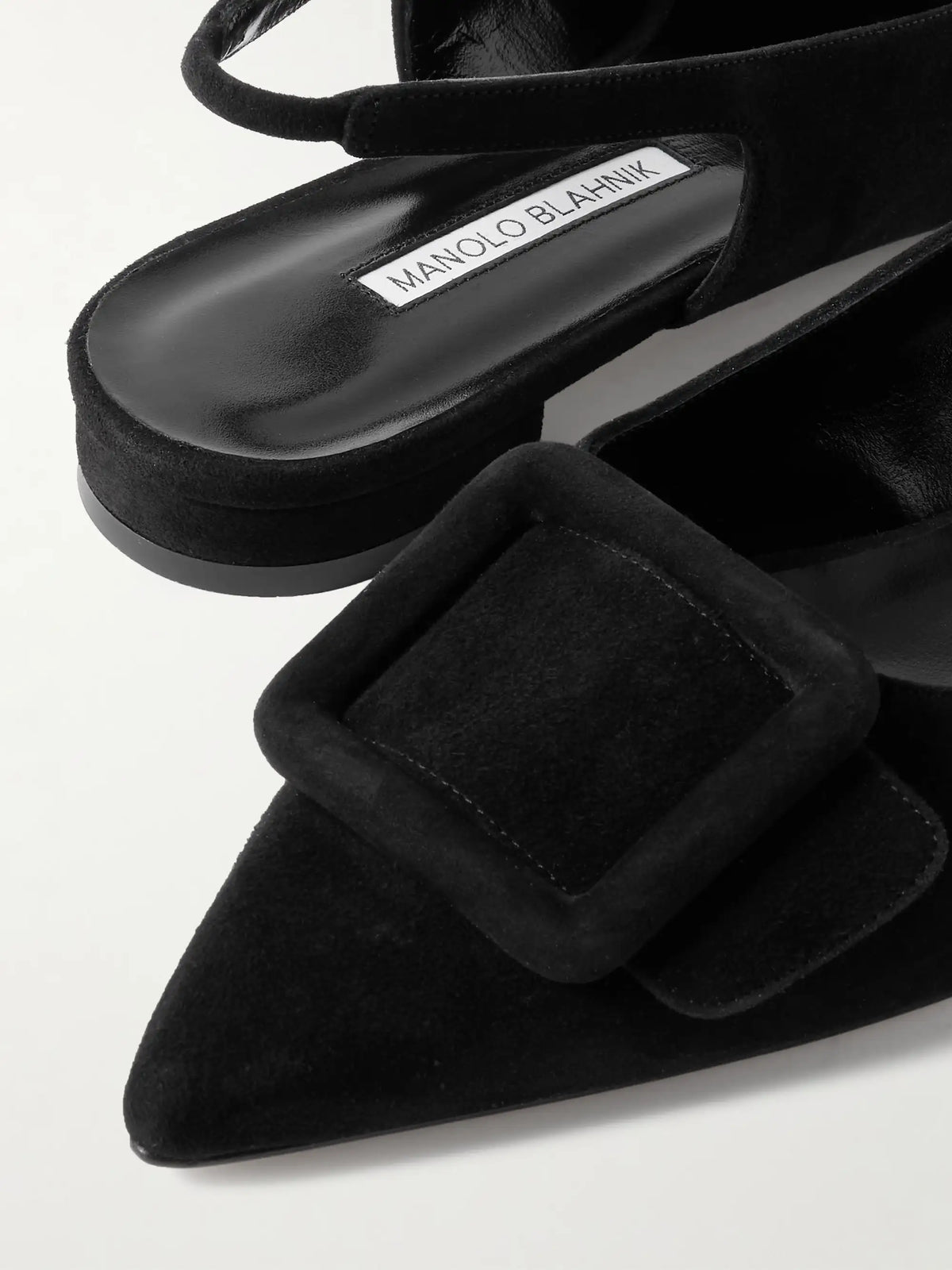 Maylura Buckled Suede Slingback Flats