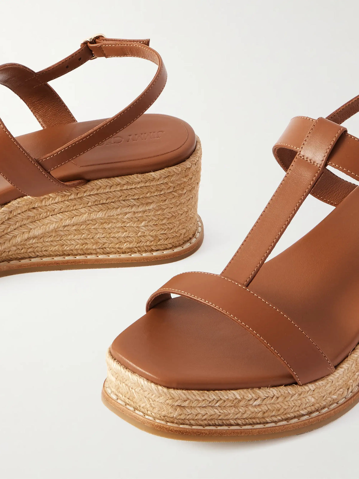 Theia 60 Leather Espadrilles Wedge Sandals