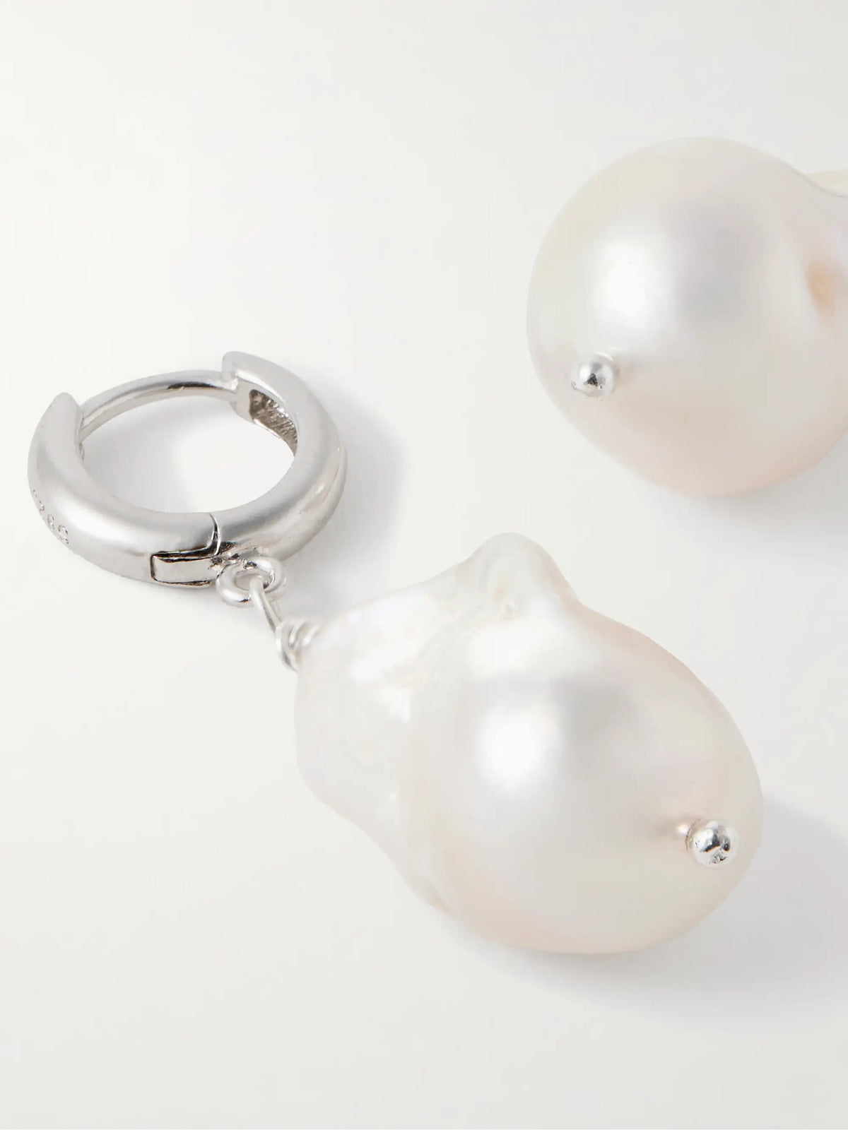 Host Silver Pearl Hoop Earrings
