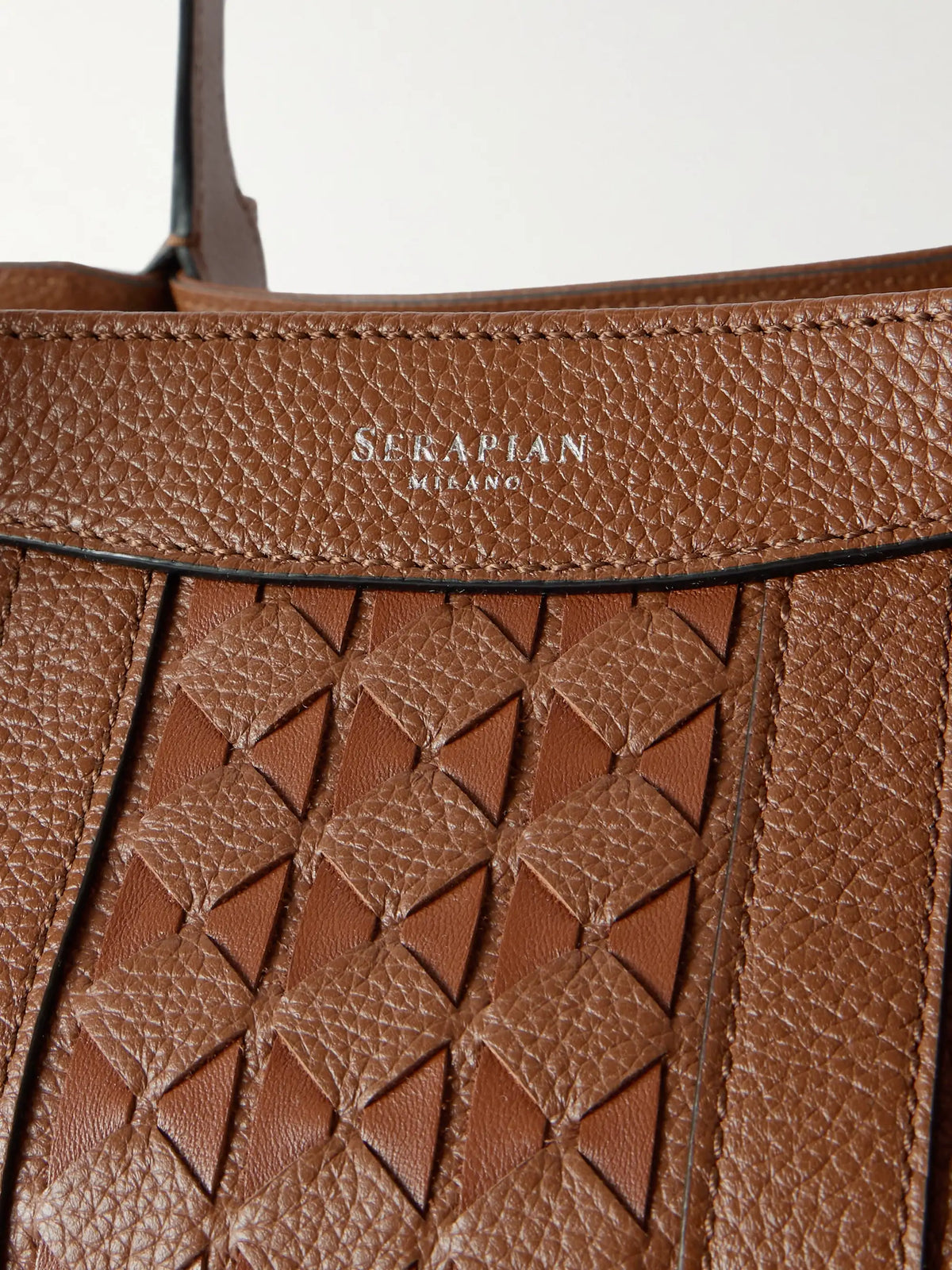 Secret Textured-leather Tote