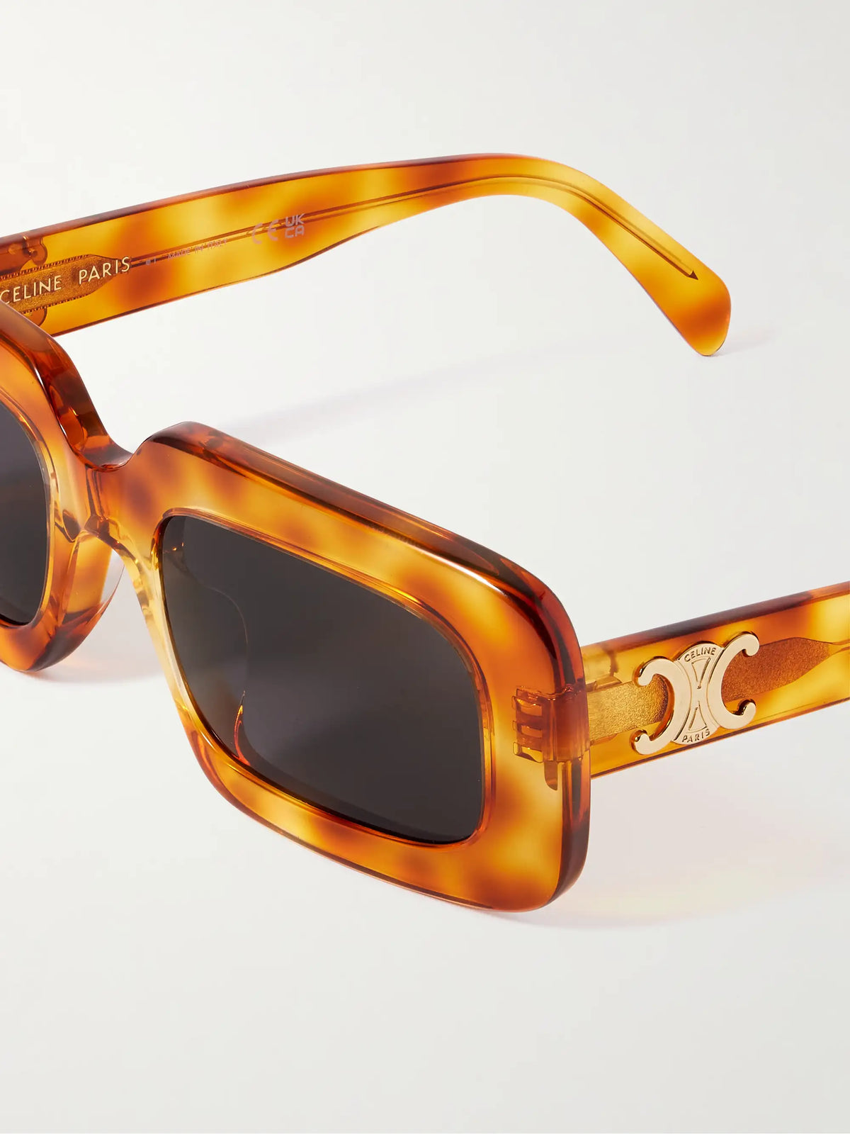 Triomphe Oversized Square-frame Tortoiseshell Acetate Sunglasses