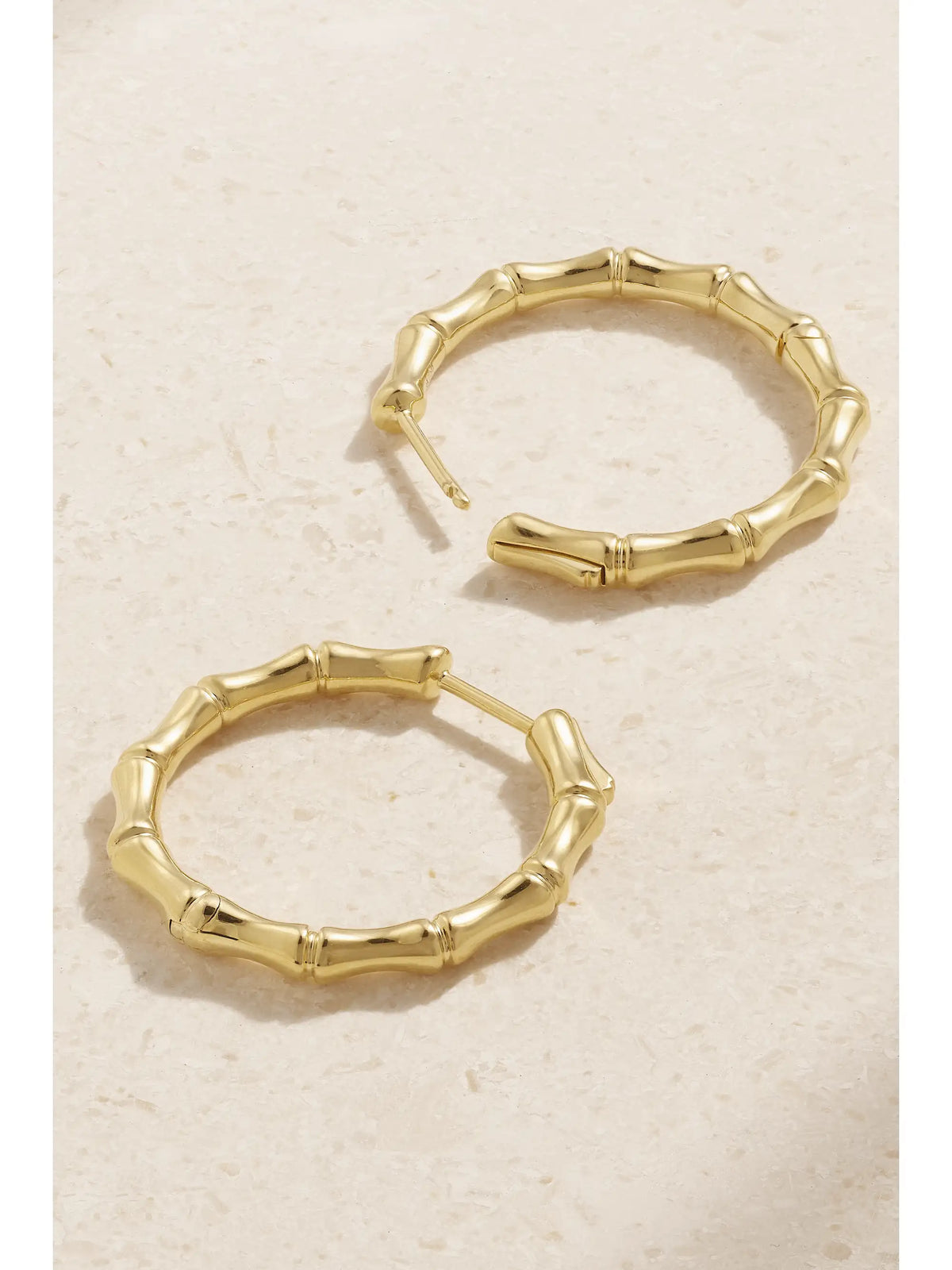 Bamboo 18-karat Gold Hoop Earrings