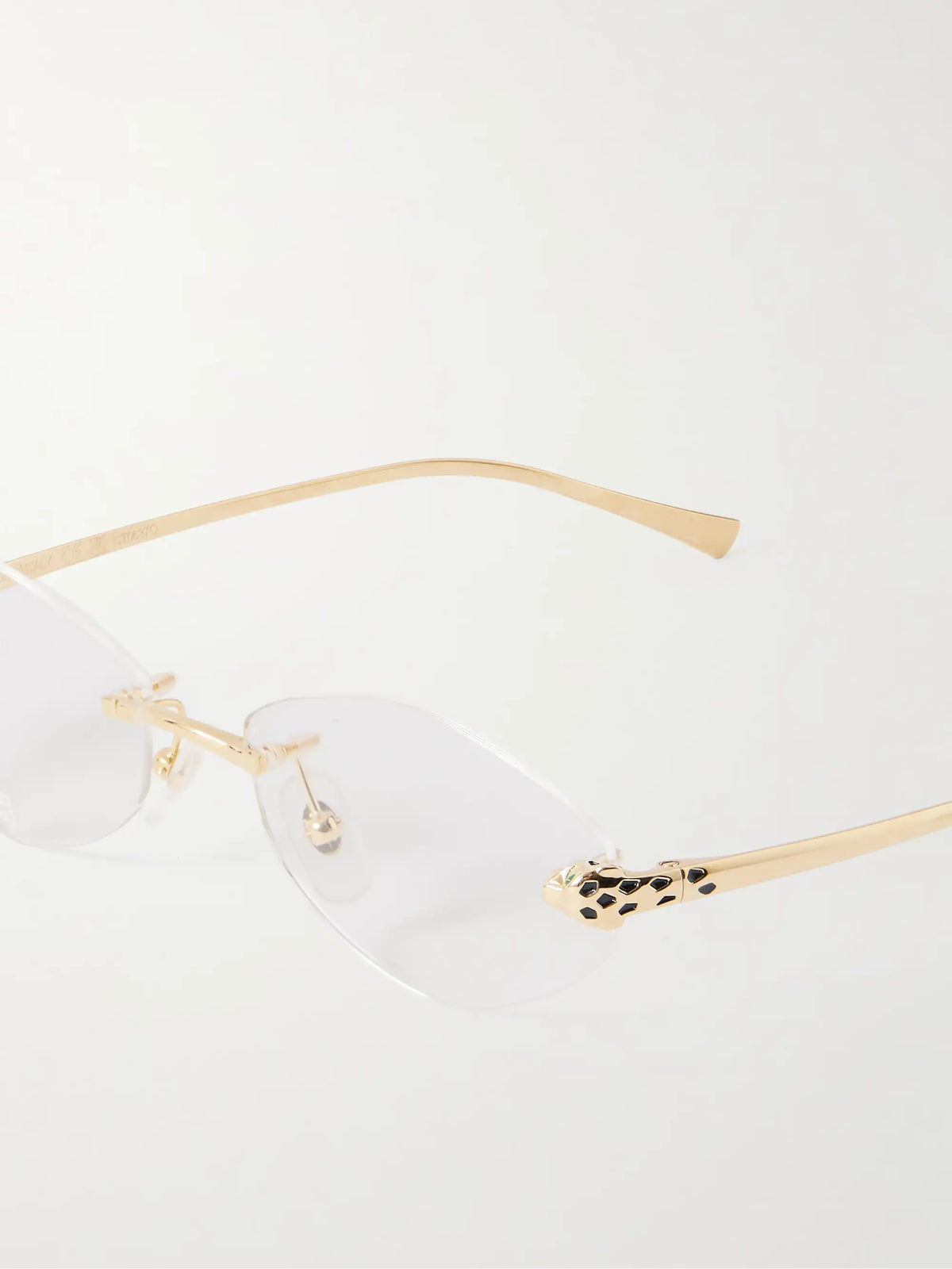 Panthère De Cartier Hexagon-frame Gold-tone Optical Glasses