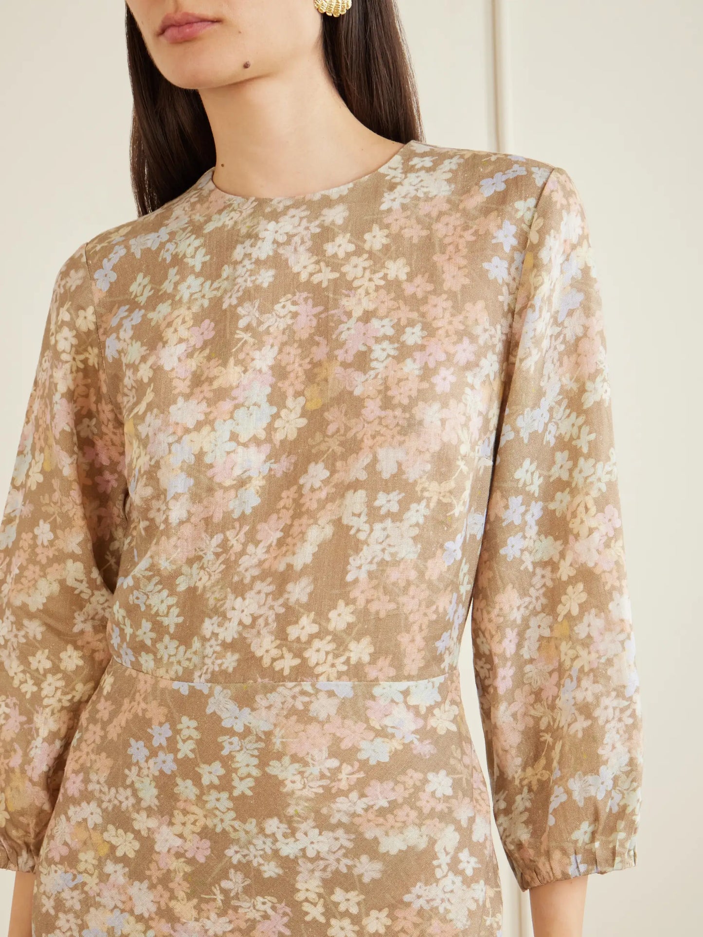 Berna Floral-print Linen Maxi Dress