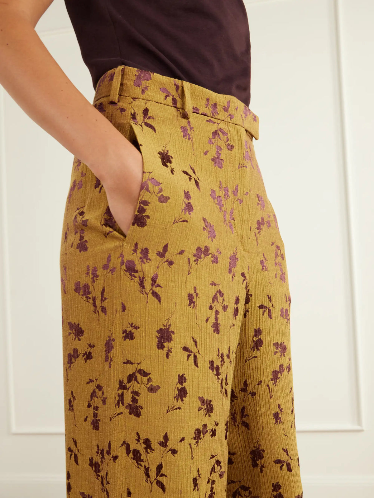 Dries Van Noten Floral-jacquard Cloqué Wide-leg Pants