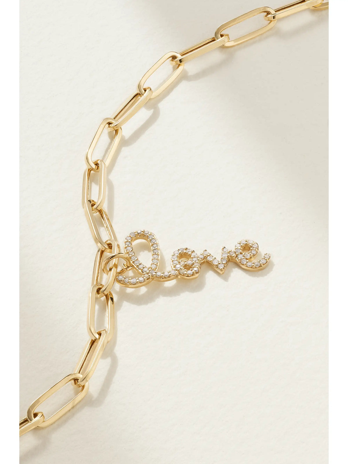 Medium Love 14-karat Gold Diamond Bracelet