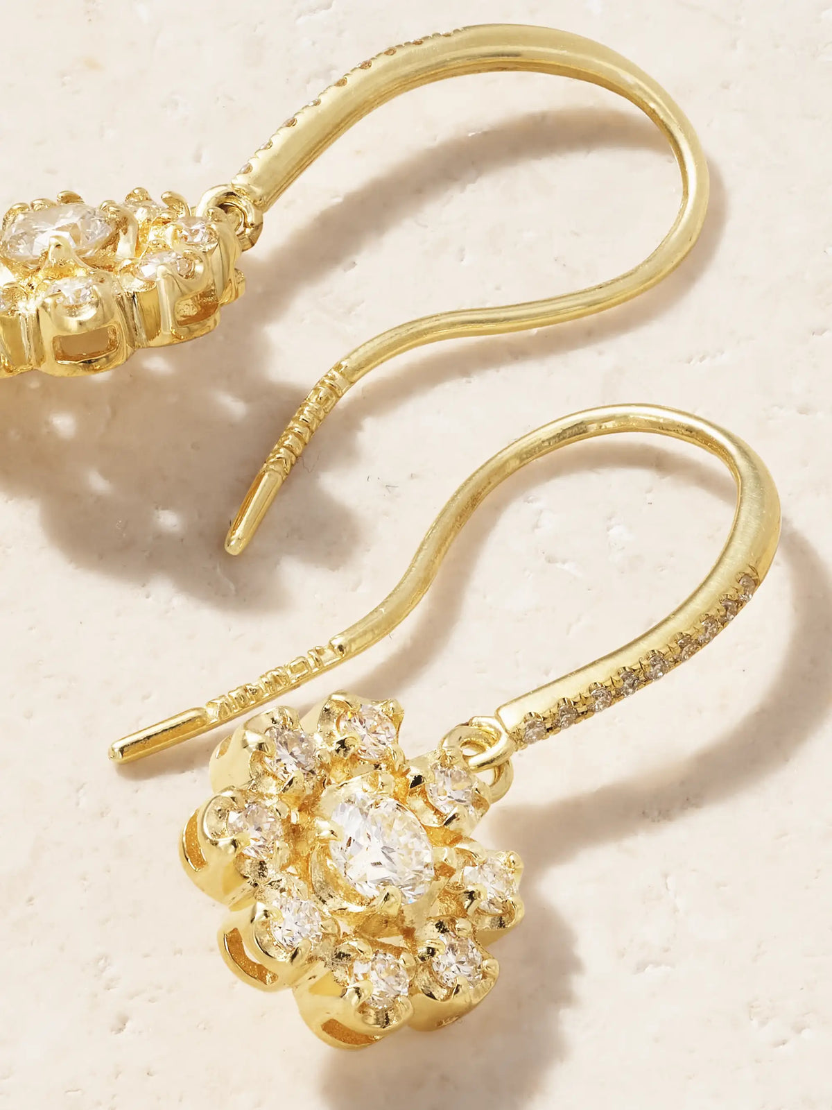 Illusion Small 18-karat Gold Diamond Earrings