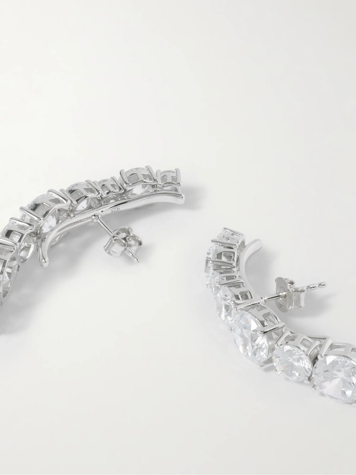 Rhodium-plated Cubic Zirconia Earrings