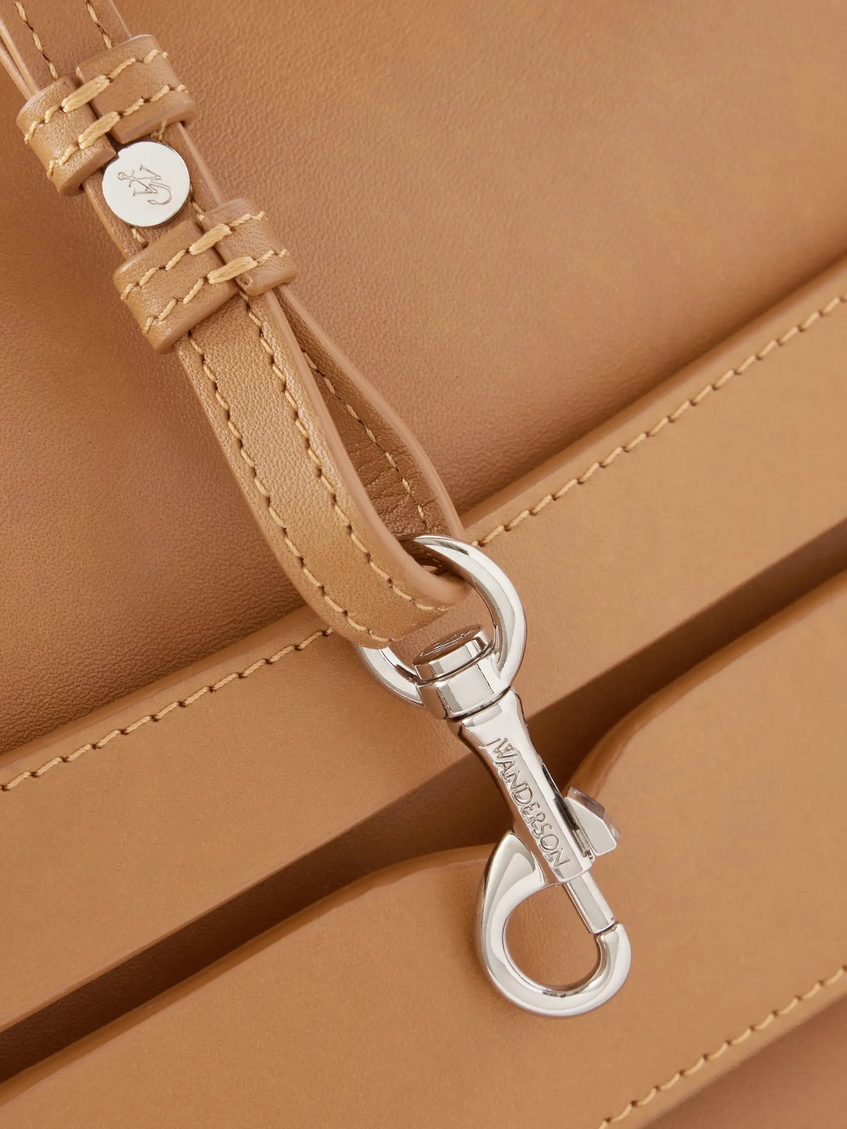 Loafer Whipstitched Leather Shoulder Bag